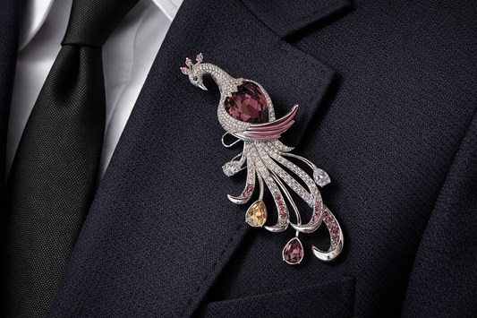 Imperial Plumage Peacock Brooch