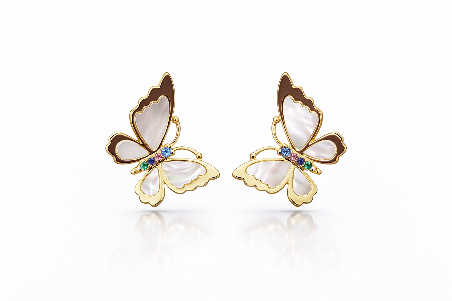 Aurora Pearl Butterfly Earrings