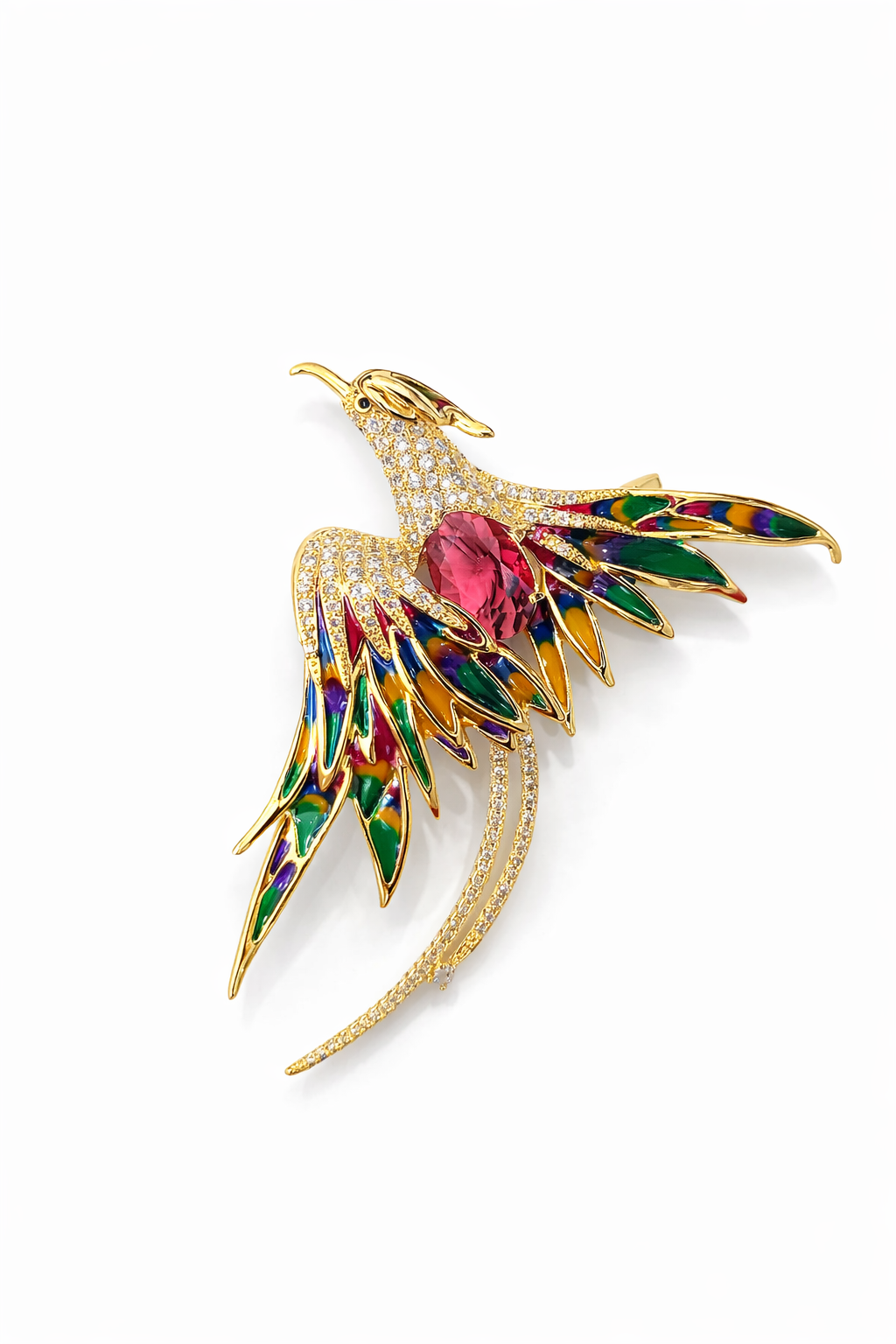 Radiant Phoenix Jewel Brooch