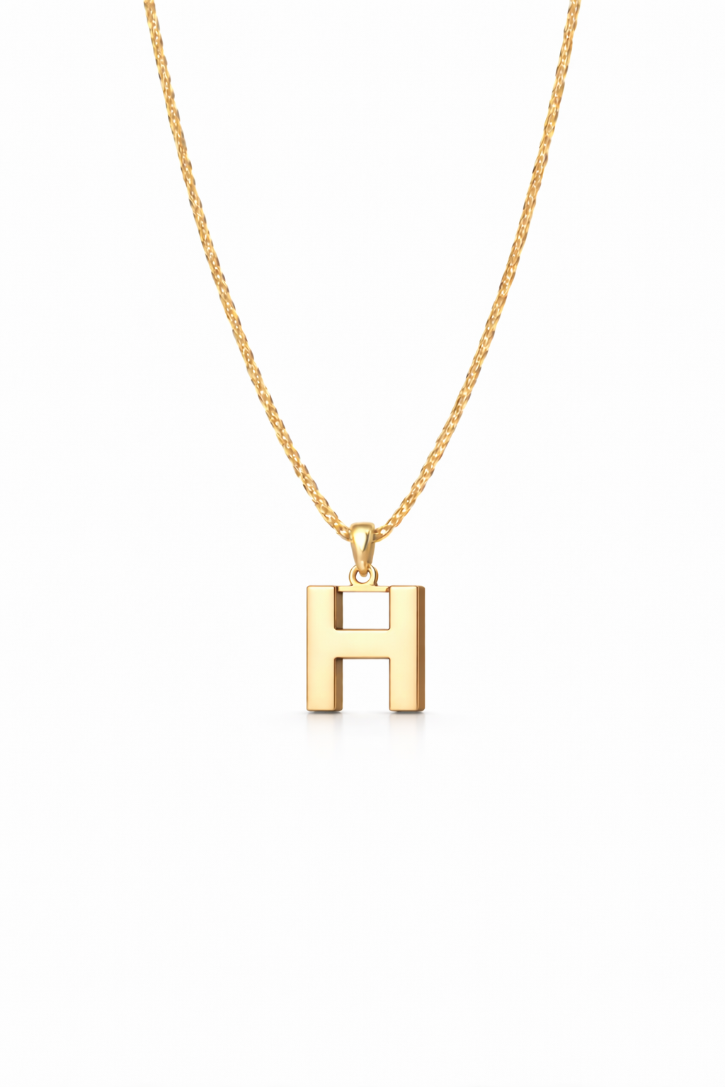 Golden Initial “H” Pendant Necklace