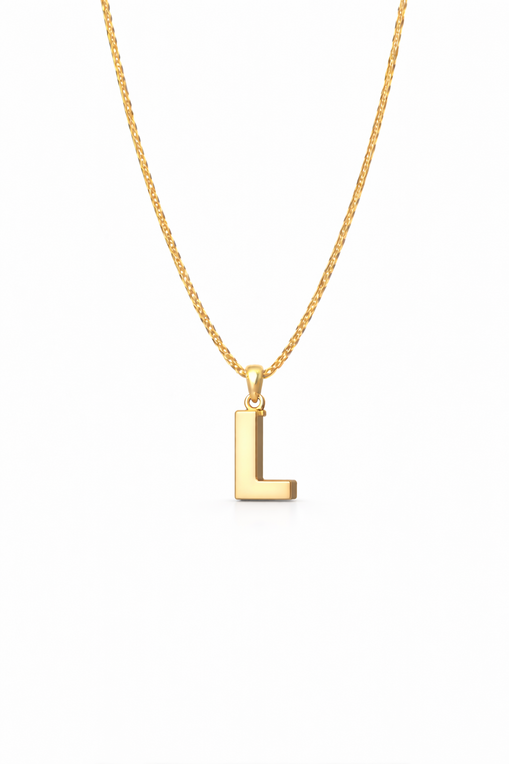 Golden Initial “L” Pendant Necklace