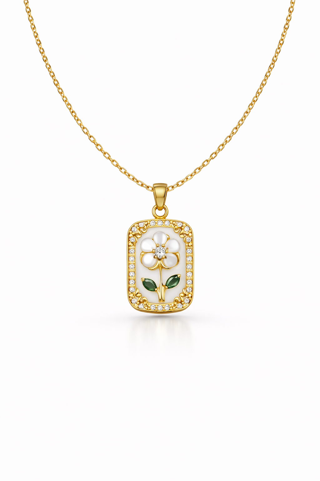 Golden Blossom Pearl Pendant