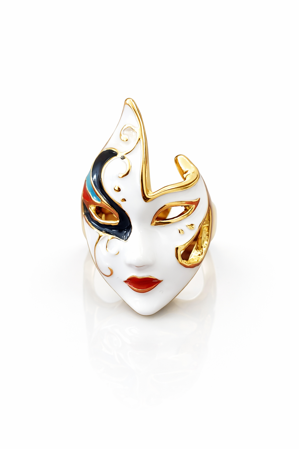 Midnight Carnival Mask Ring