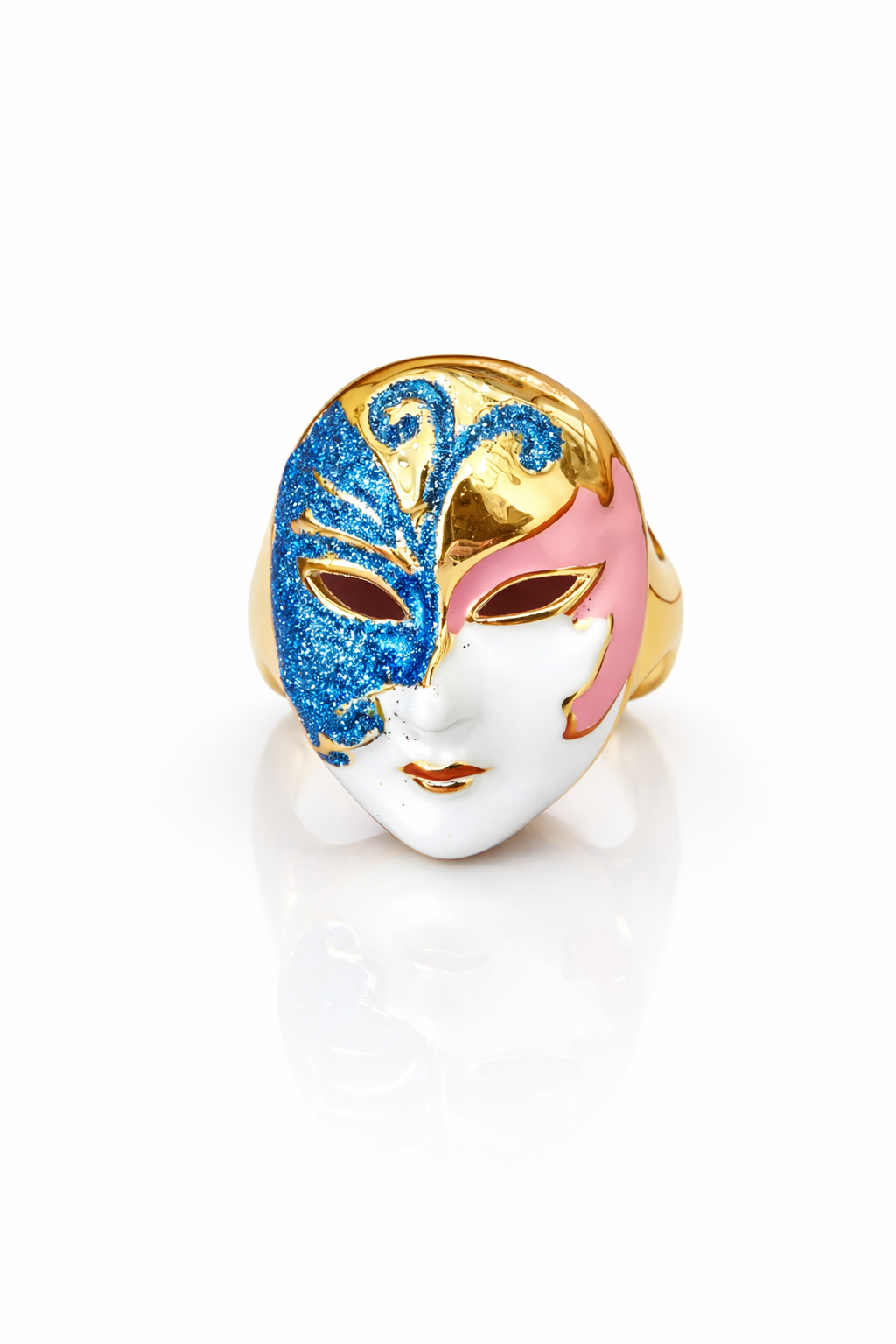 Carnival Azure Mask Ring