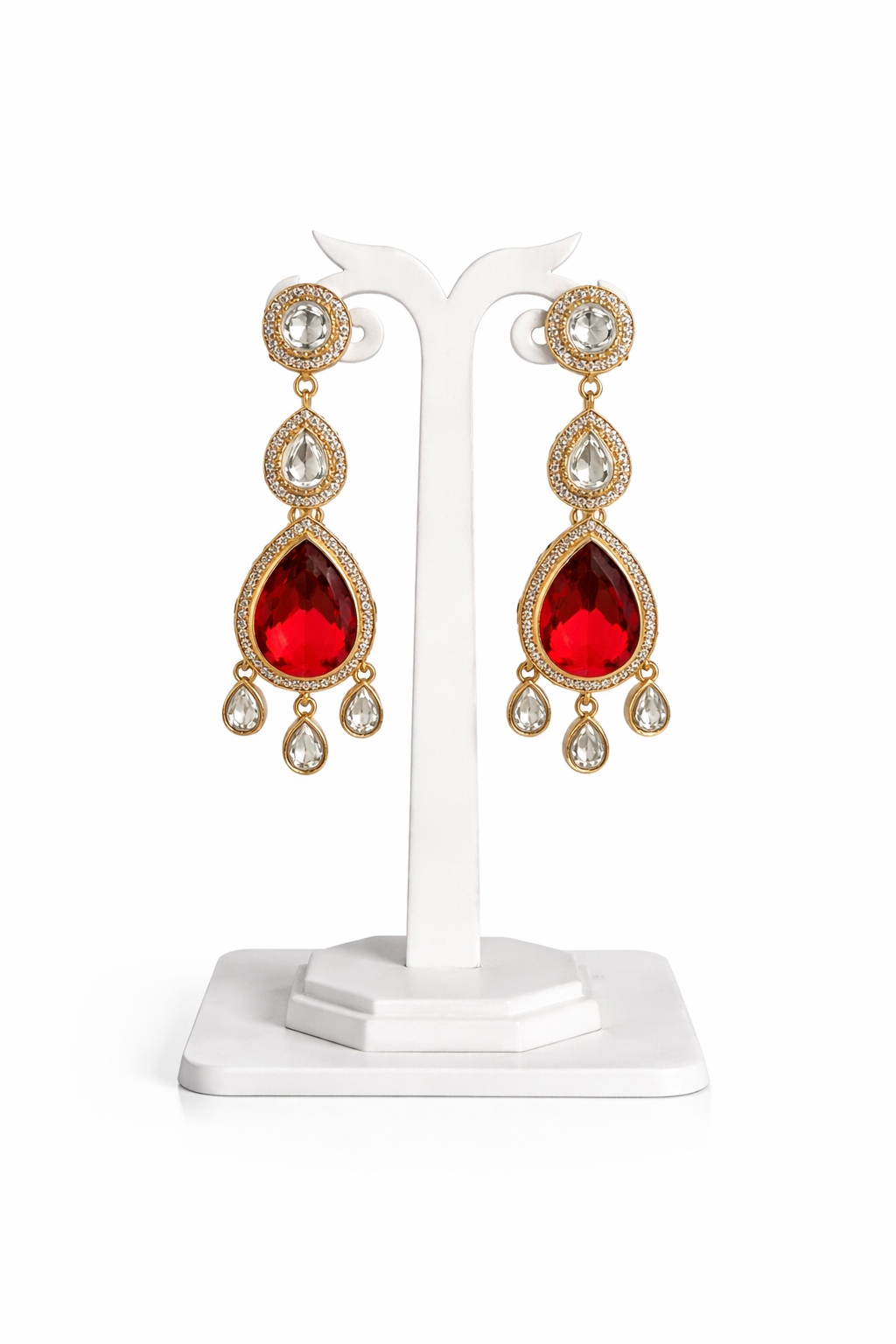 Crimson Royale Drop Earrings