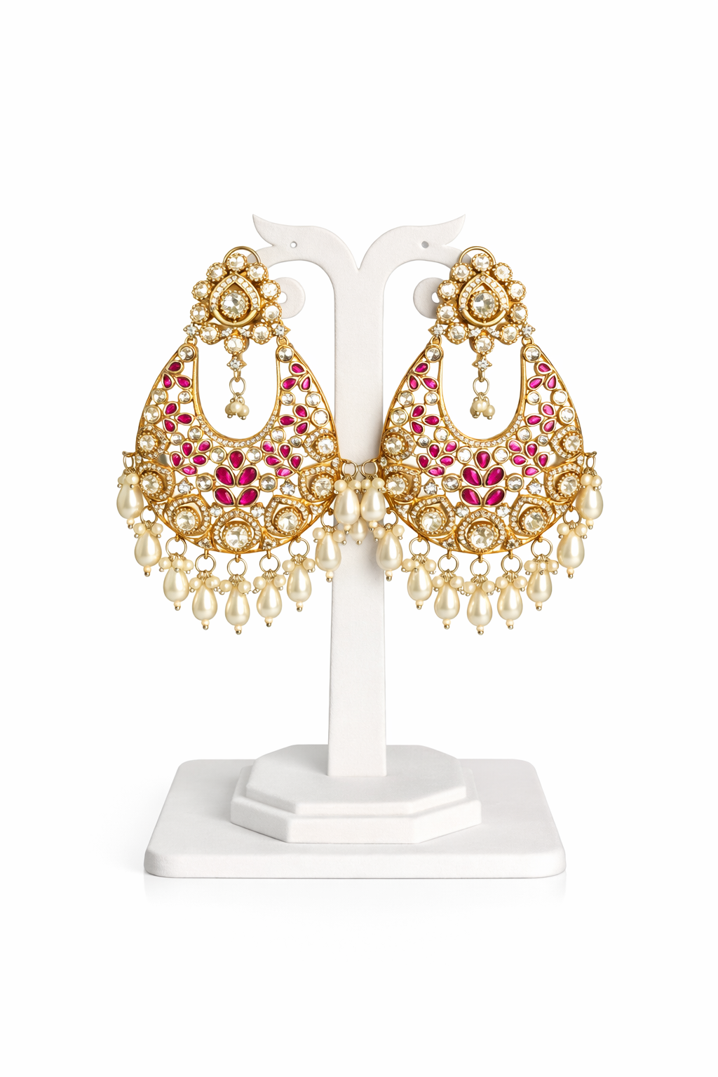 Gulnaar Pearl Chandbali Earrings