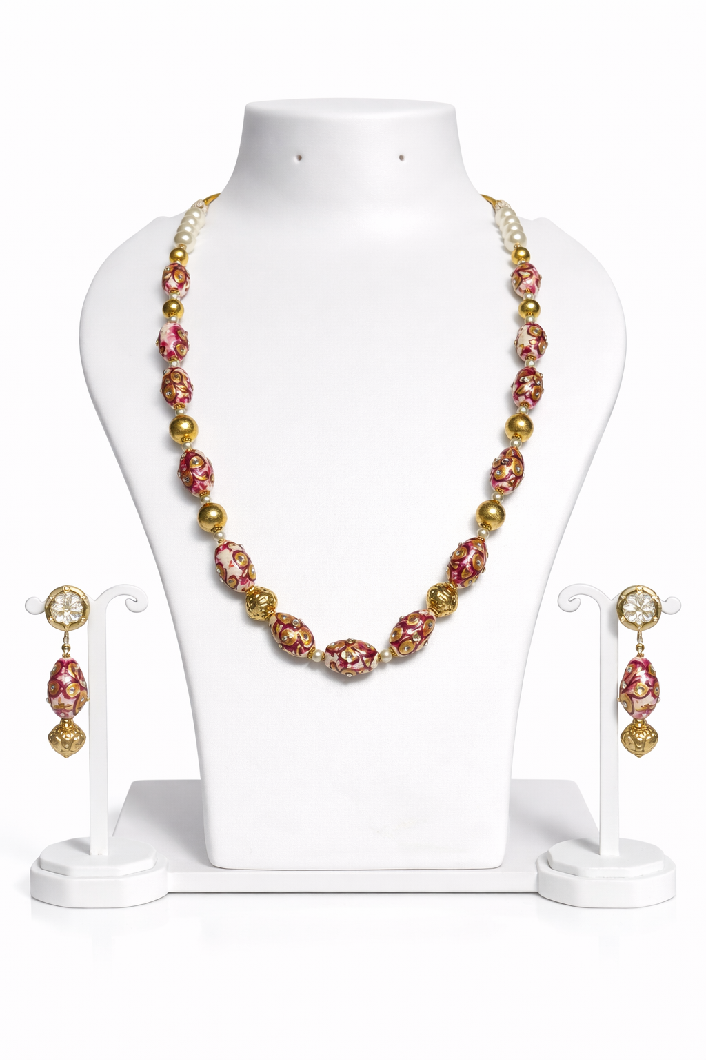 Gulnaar Meenakari Bead Necklace Set