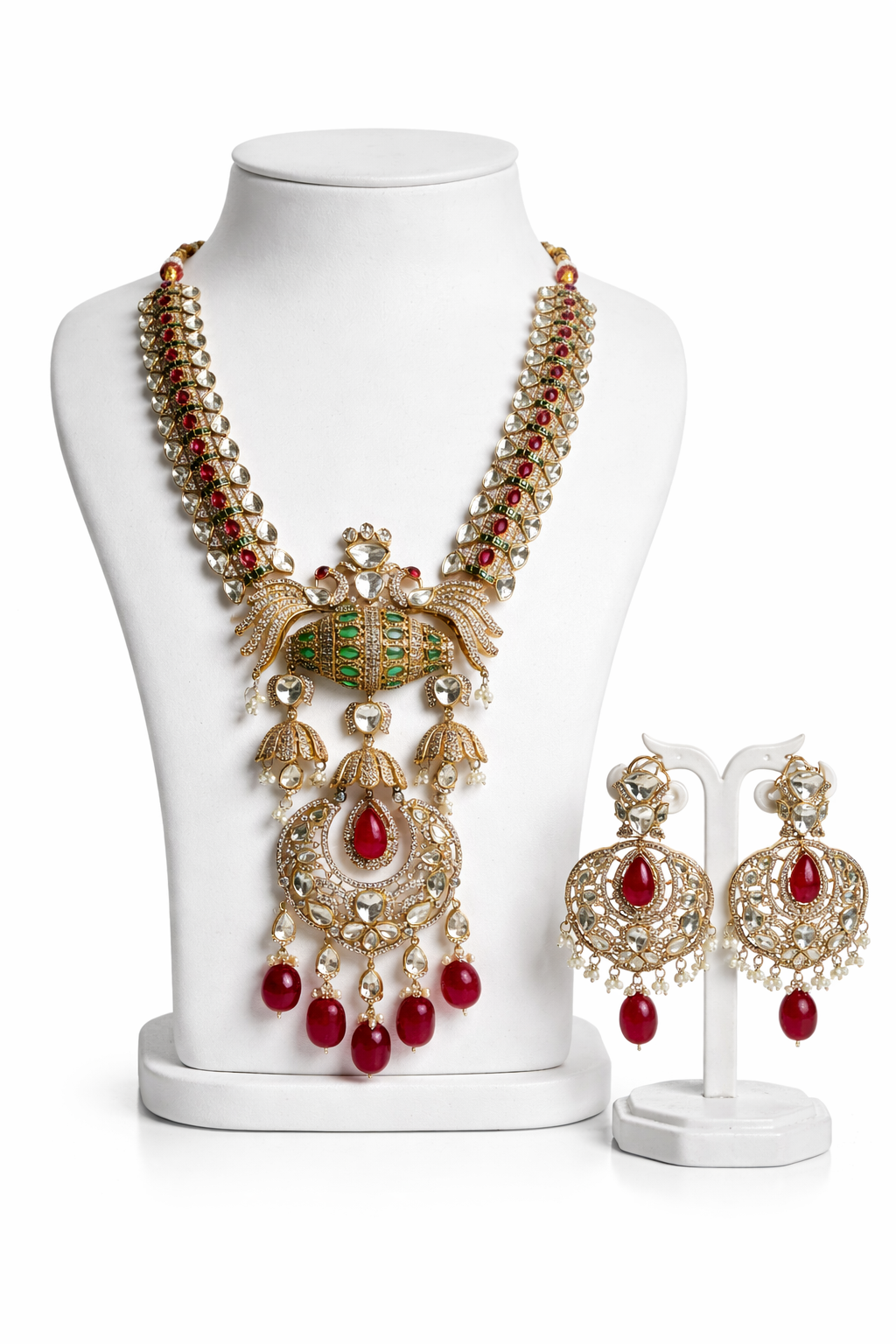 Maharani Peacock Heritage Necklace Set
