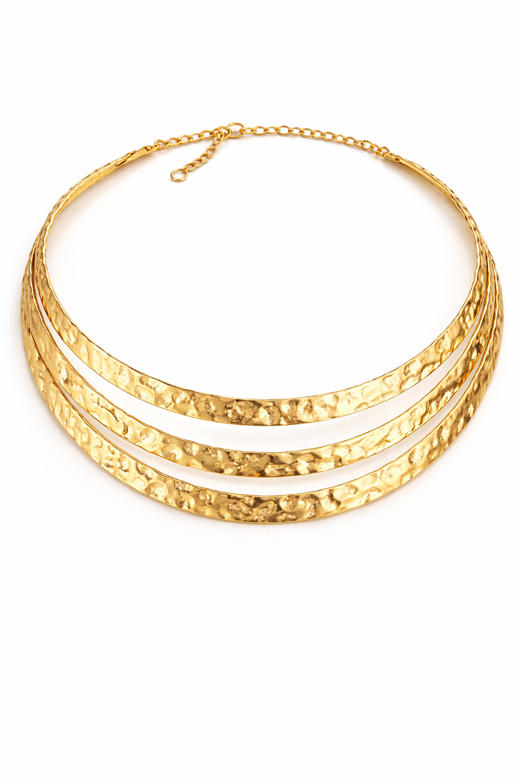 Hammered Layer Collar Necklace