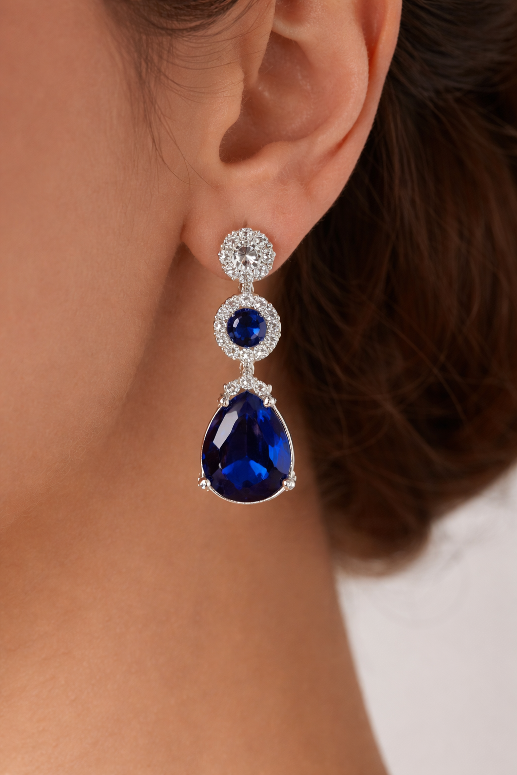 Midnight Teardrop Sapphire Set