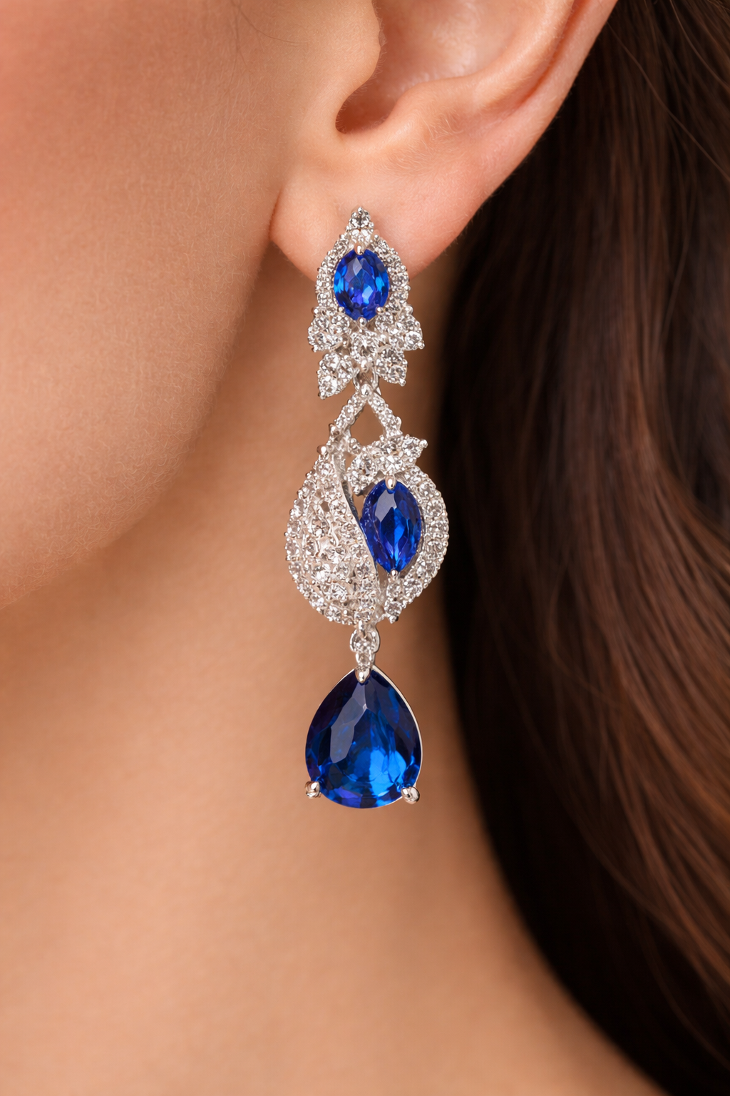 Sapphire Cascade Double-Layer Set