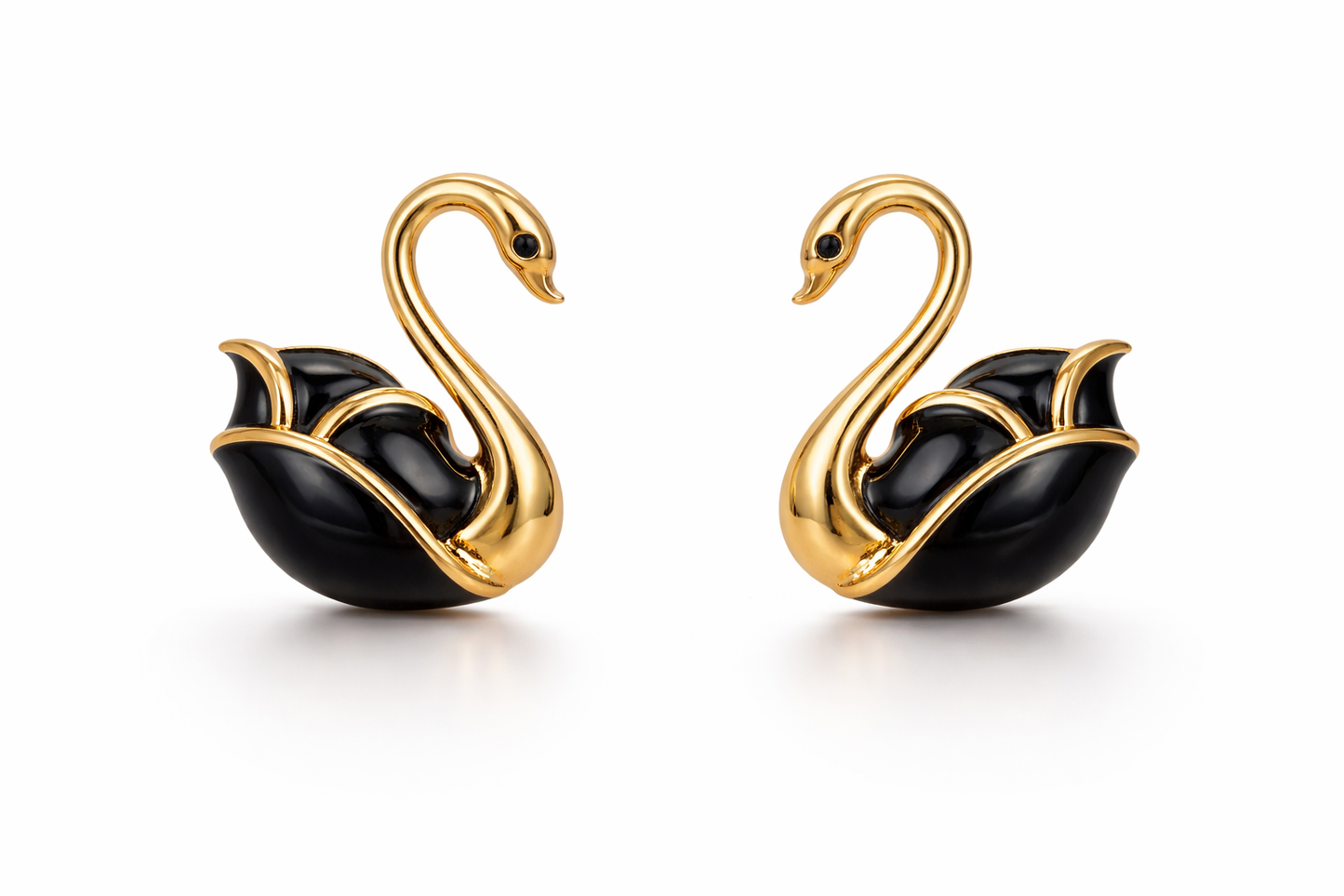 Midnight Swan Noir Earrings