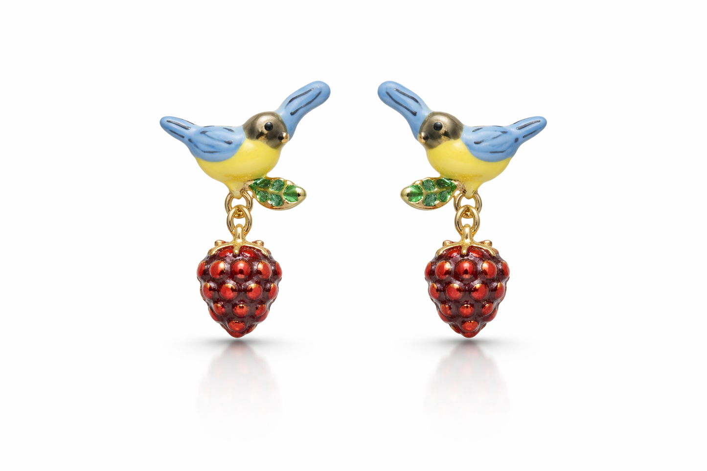 Berry Songbird Drop Earrings