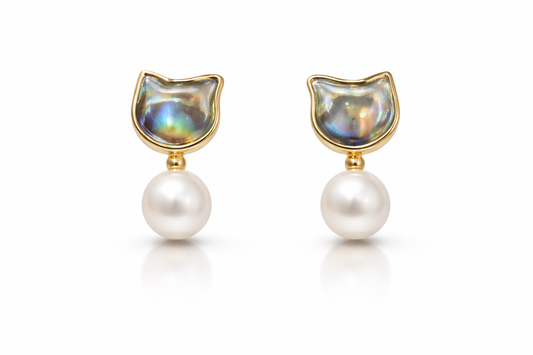 Aurora Pearl Opal Studs