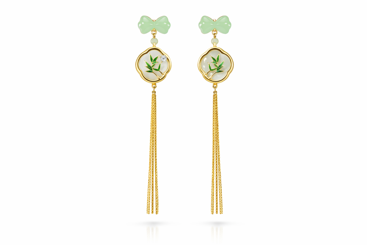 Jade Whisper Tassel Earrings