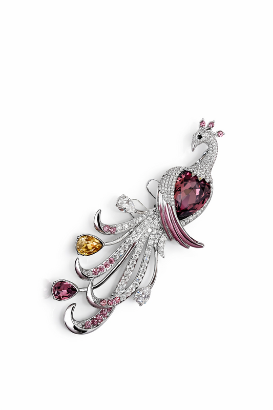 Imperial Plumage Peacock Brooch