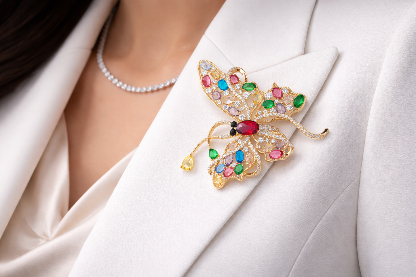 Aurora Monarch Butterfly Brooch