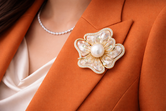 Solara Pearl Bloom Brooch