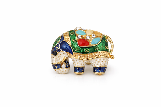 Royal Caravan Elephant Brooch