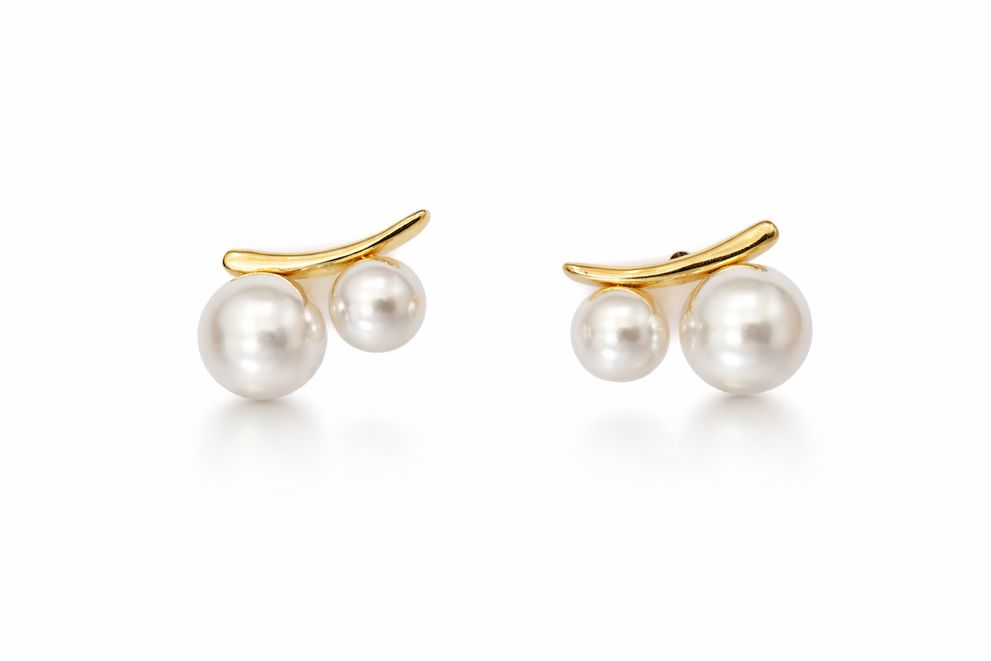 Golden Duet Pearl Earrings