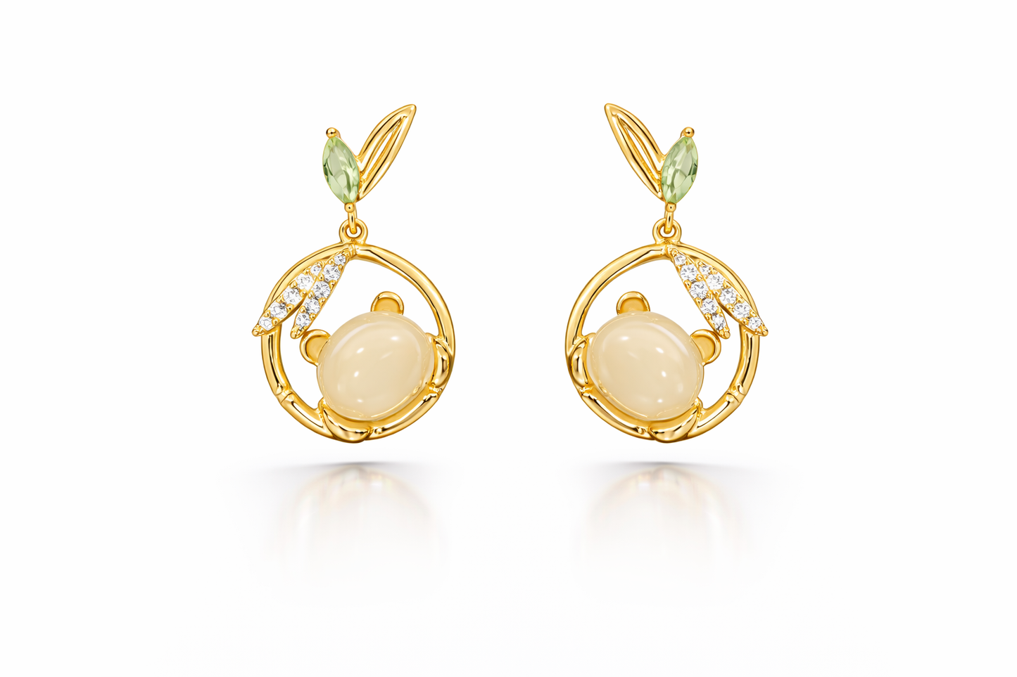 Celestial Leaf Opaline Earrings