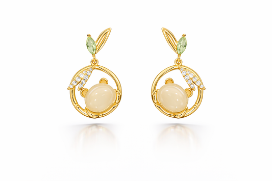 Celestial Leaf Opaline Earrings