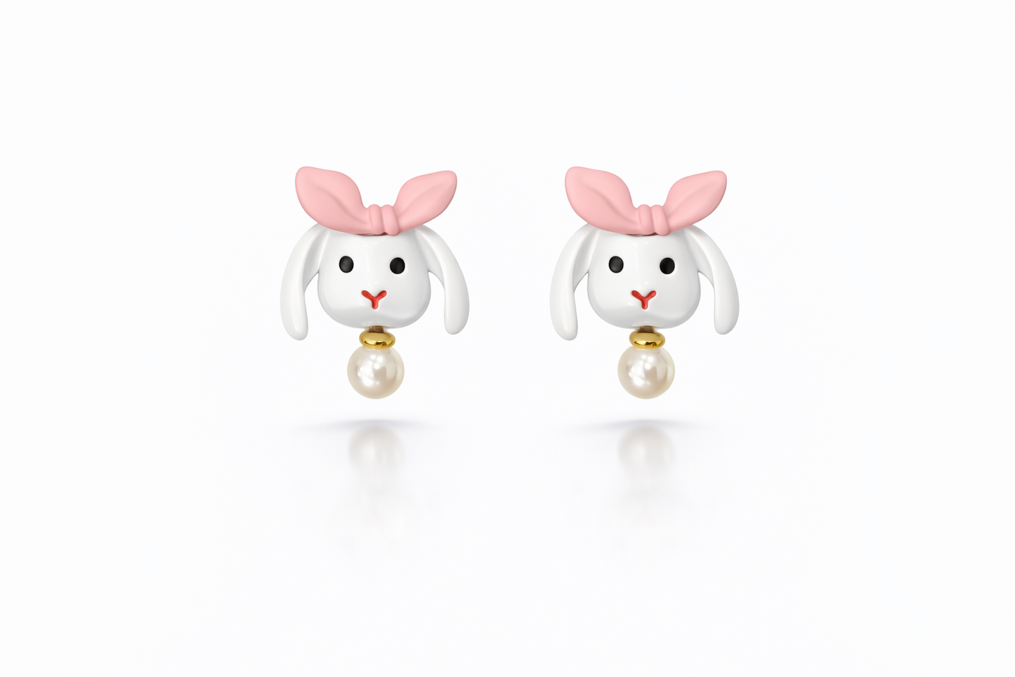 Blush Bunny Pearl Earrings