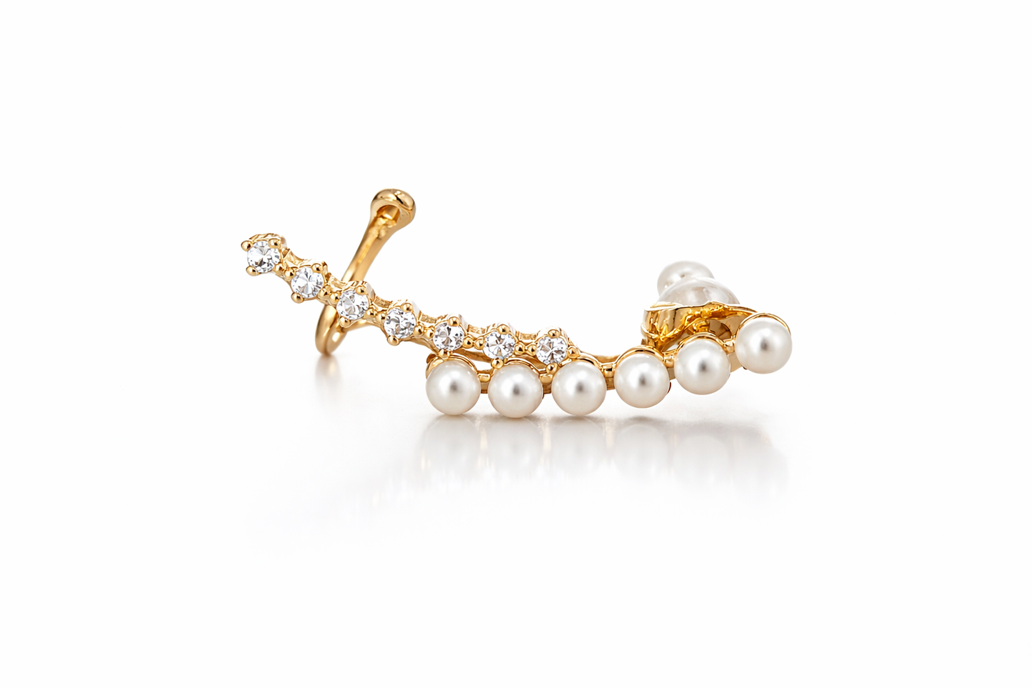 Luna Pearl Diamond Ear Climber