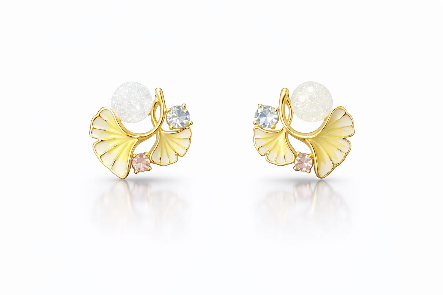 Aurora Ginkgo Bloom Studs