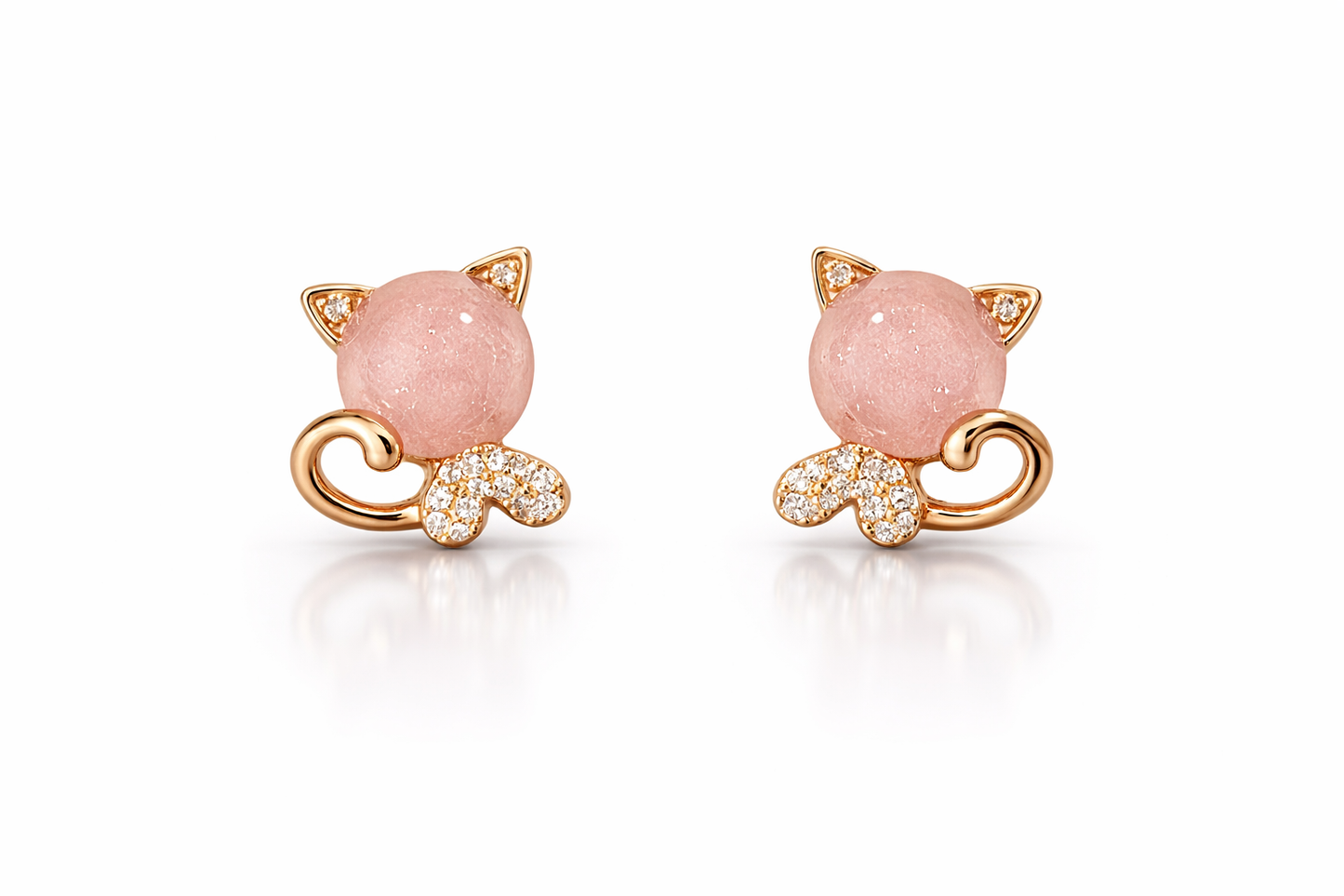 Blush Kitty Spark Studs