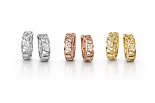 Eterna Roman Huggie Hoops