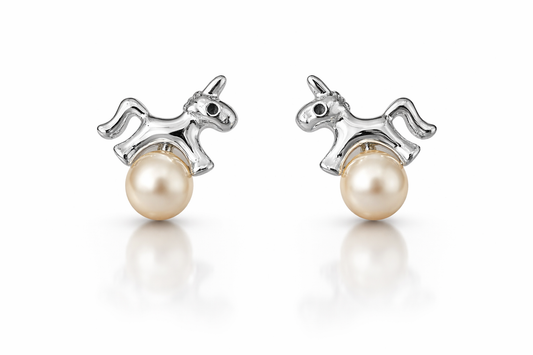 Celeste Unicorn Pearl Studs