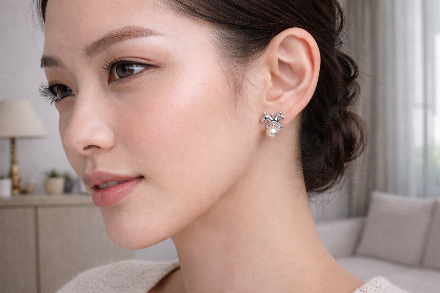 Celeste Unicorn Pearl Studs