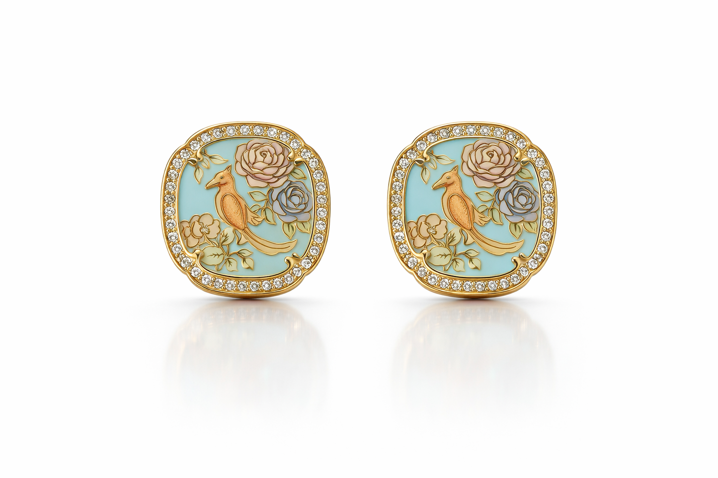 Imperial Garden Medallion Studs