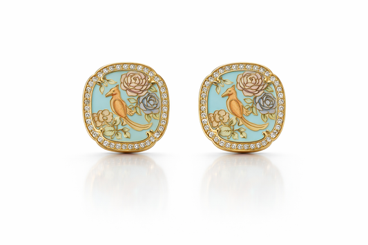 Imperial Garden Medallion Studs