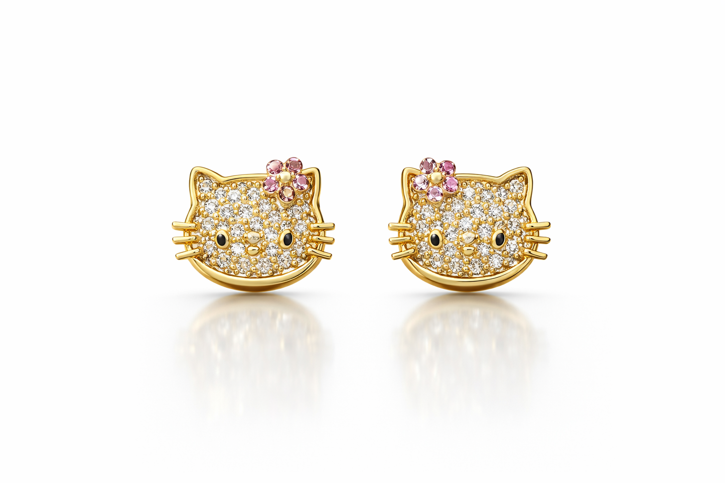 Luna Kitty Pavé Studs