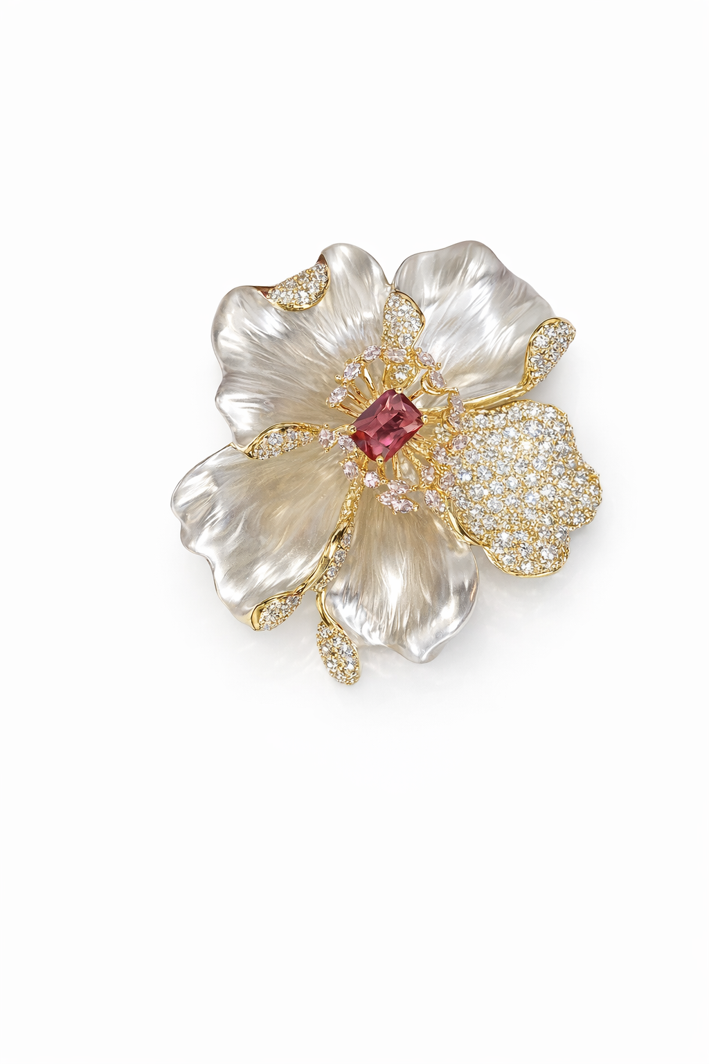 Rosé Lumière Orchid Brooch