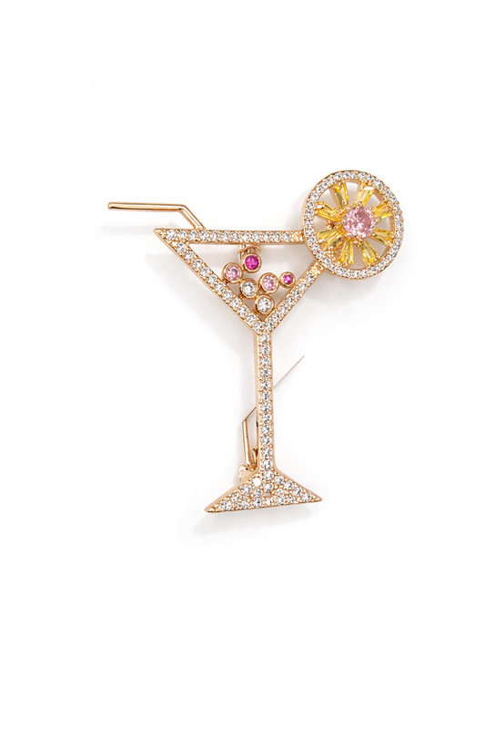 Rosé Martini Sparkle Brooch
