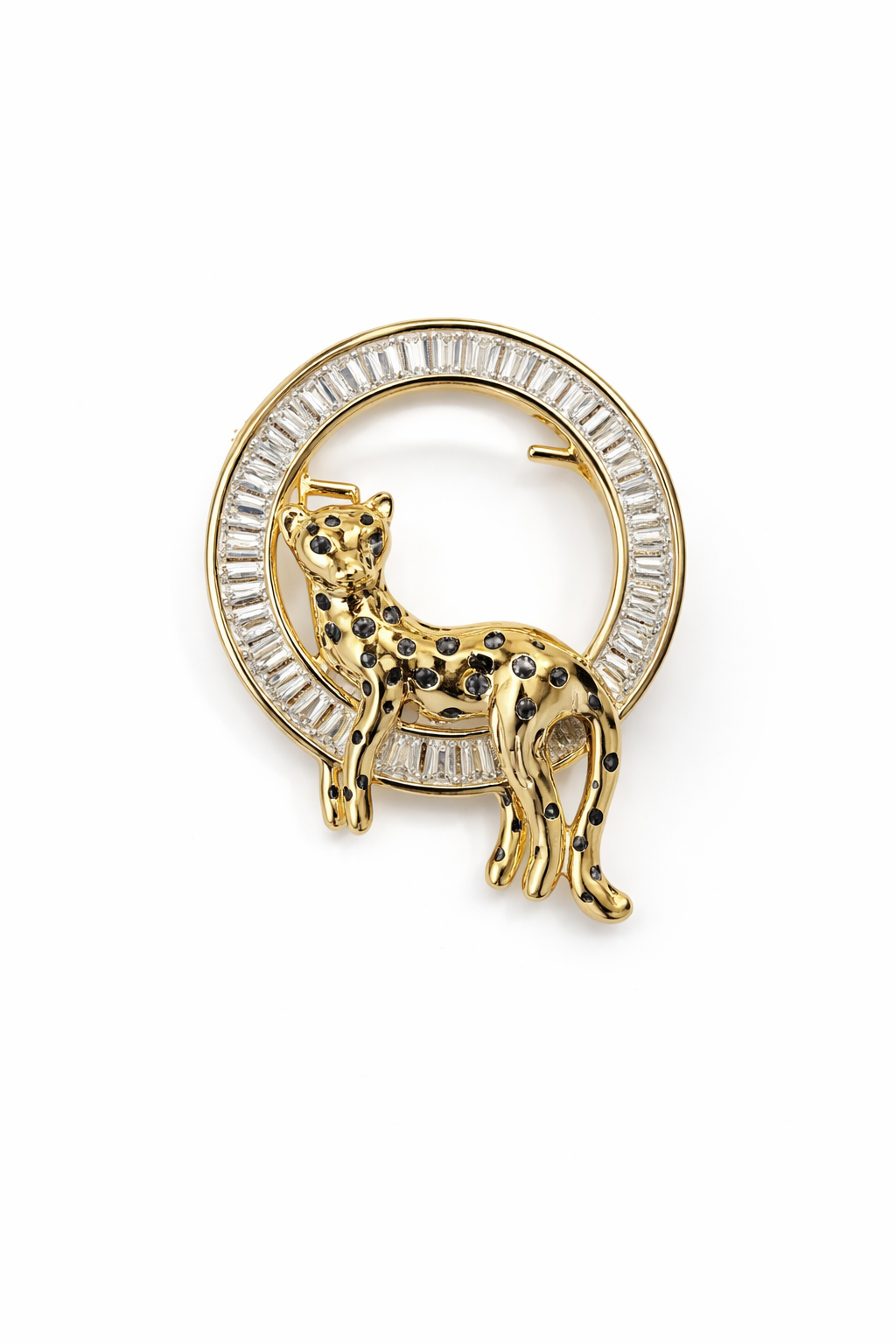 Celestial Leopard Halo Brooch