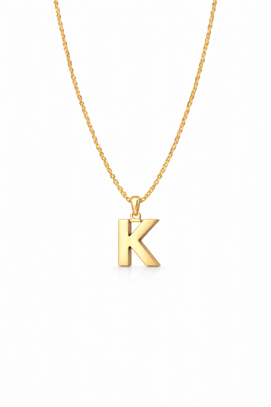Golden Initial “K” Pendant Necklace