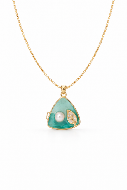 Aqua Pearl Aura Necklace