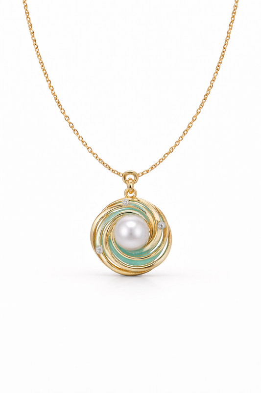 Celestial Pearl Orbit Necklace