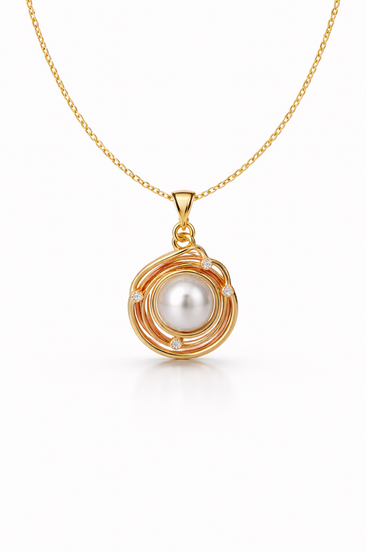Blush Pearl Orbit Pendant