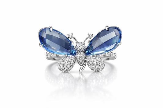 Monarch Diamond Butterfly Ring