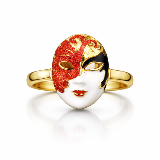 Venetian Rouge Masquerade Gold Ring