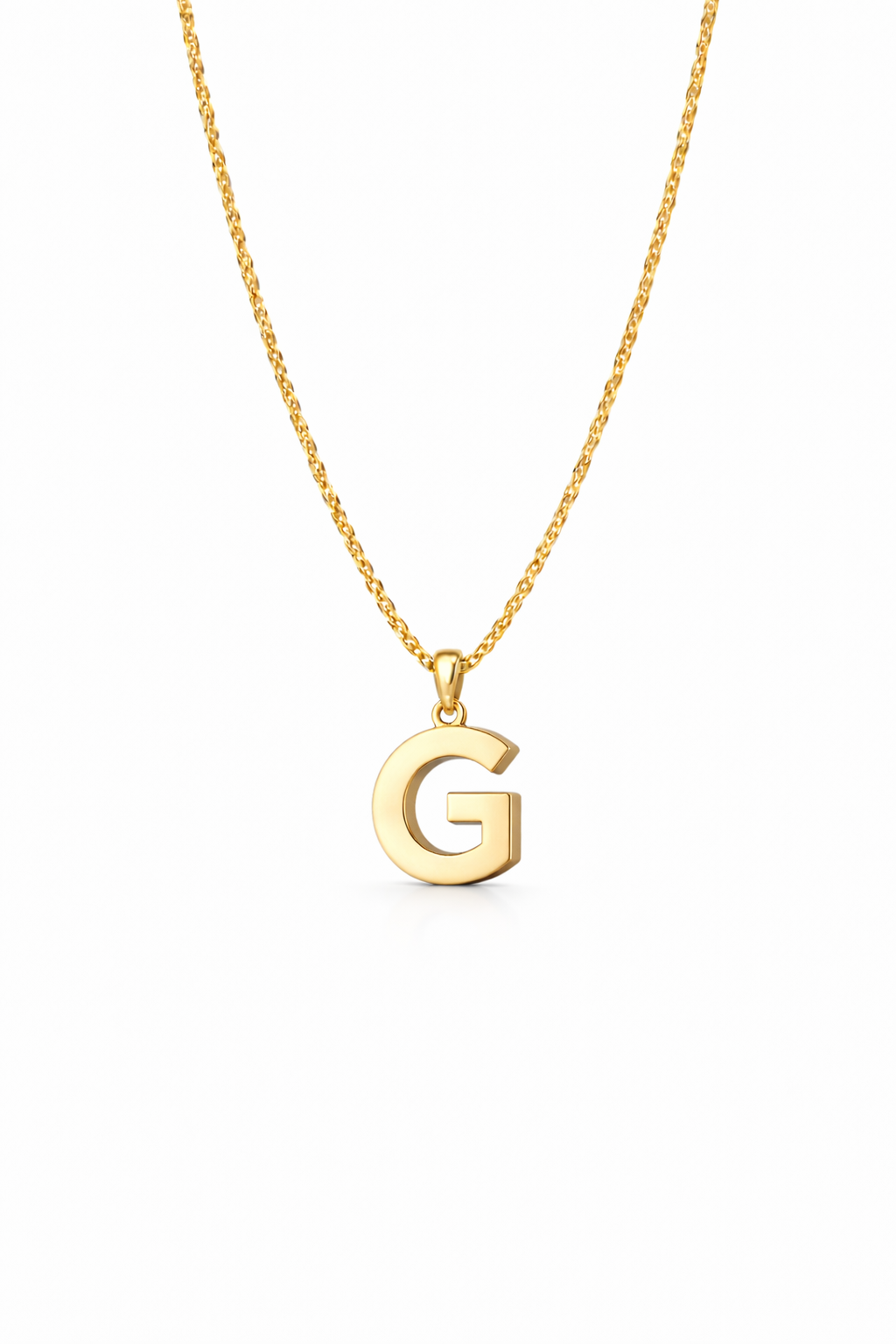 Golden Initial “G” Pendant Necklace