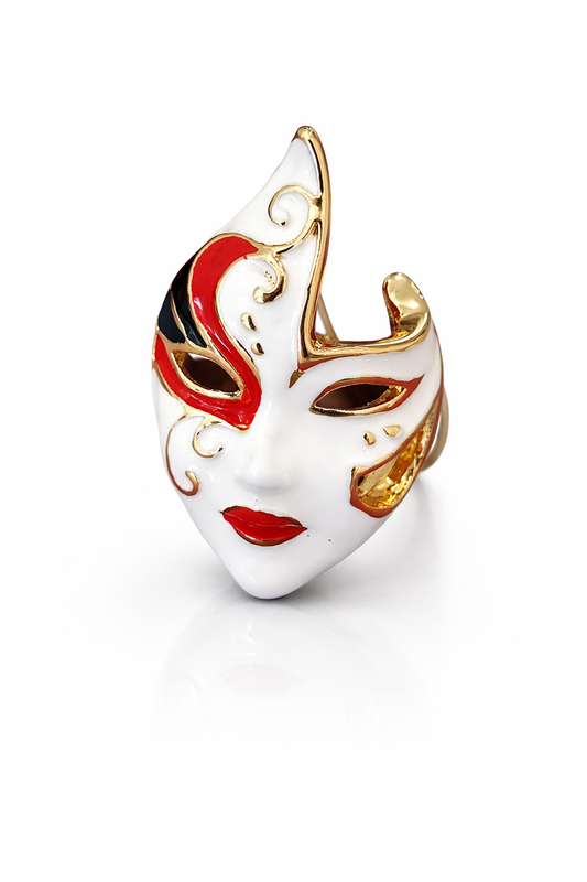 Scarlet Masquerade Statement Ring
