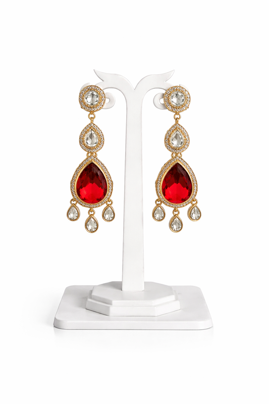 Crimson Royale Drop Earrings