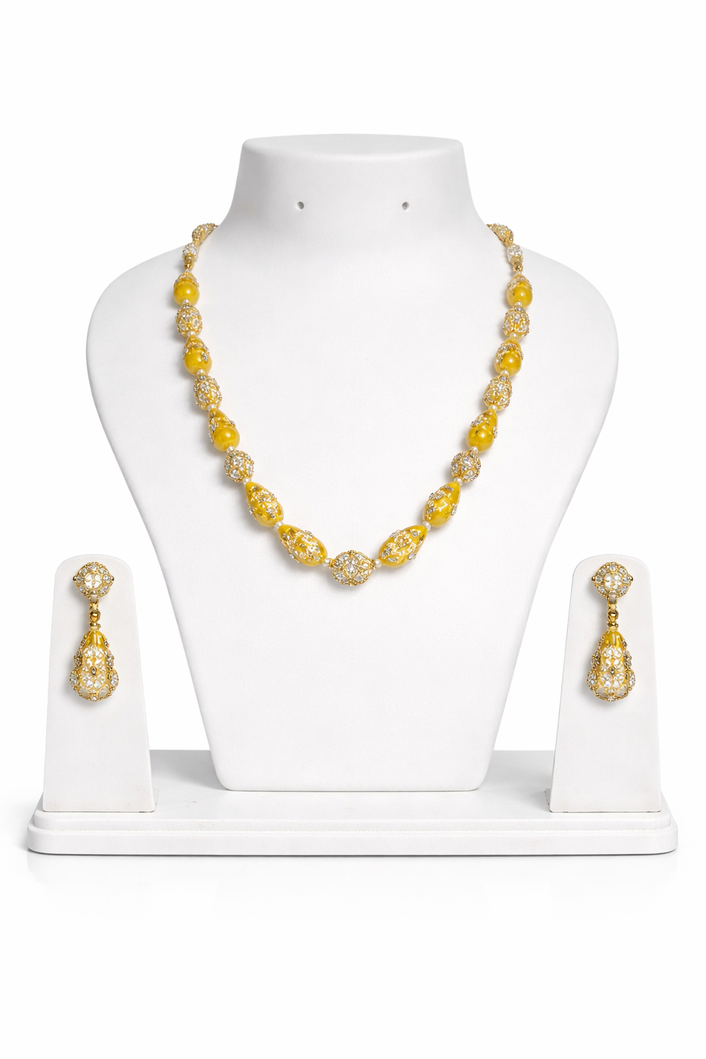 Radiant Yellow Heritage Mala