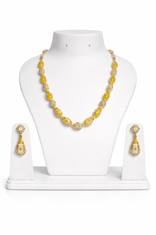 Radiant Yellow Heritage Mala